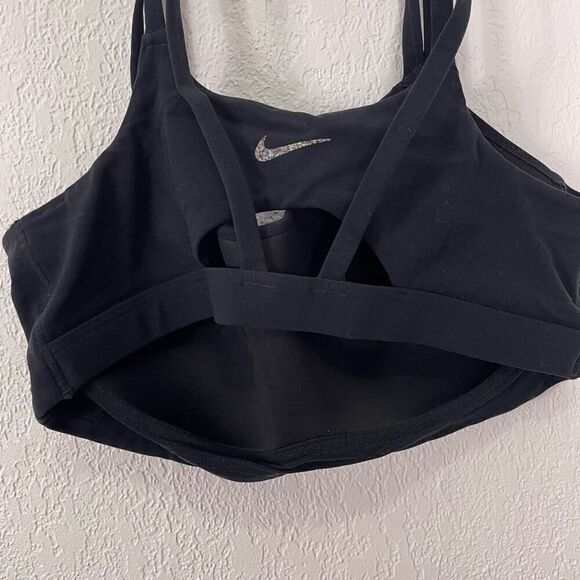 Nike Dri-Fit Black Cut Out Back Sports Bra - Picture 3 of 4